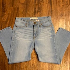 Chalet crop stretch jeans with zippers, sz 2